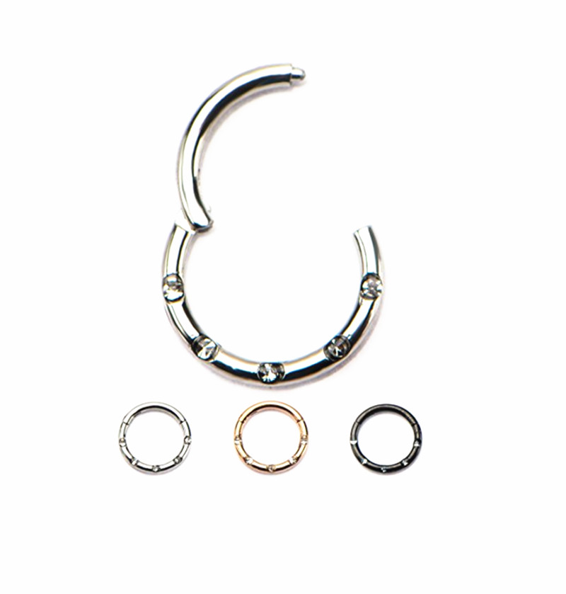 Clicker Ring Seamless - 20 قطعة/الوحدة الفولاذ المقاوم للصدأ الأحجار