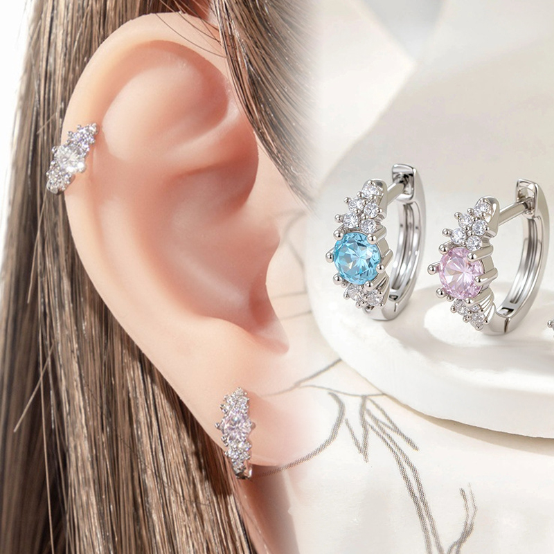 Conch Earring Hoop - حلق أذن من الزركونيا المكعبة الكريستالية،