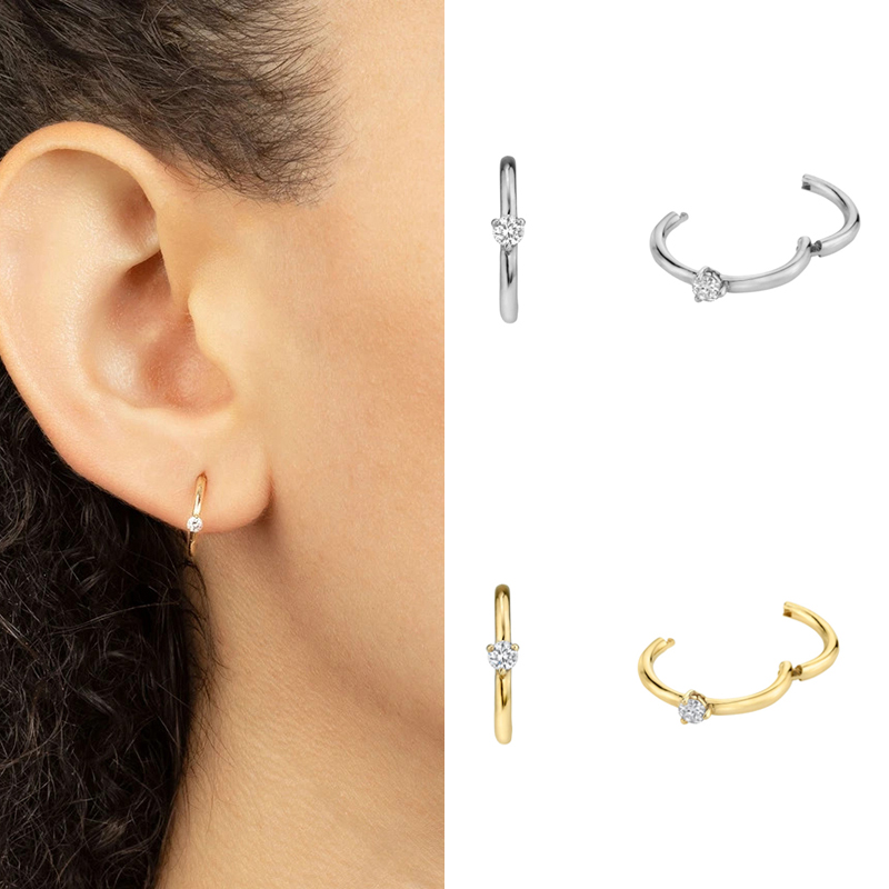 Conch Earring Hoop - CRMYA الذهب والفضة اللون دائرة أقراط
