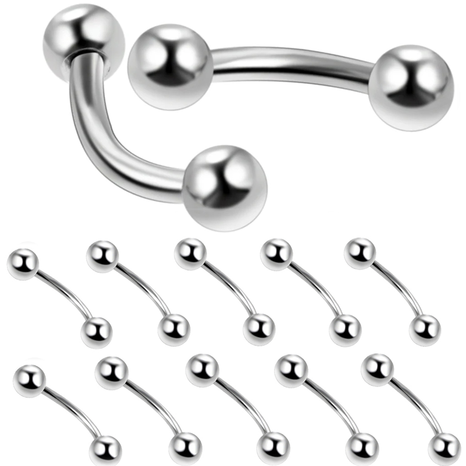Zoor Body Jewelry - 10 قطعة/الوحدة الصلب الحاجب الموز حلق