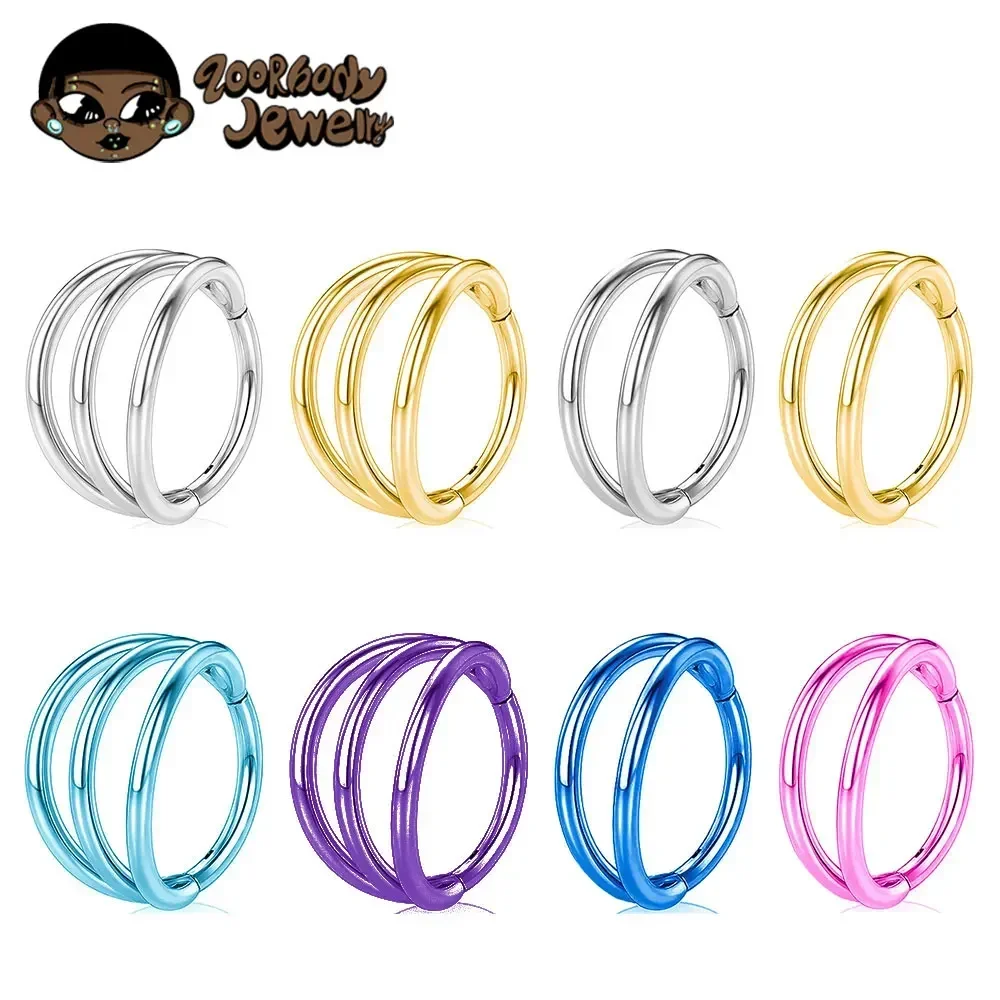 Zoor Body Jewelry - ASTM F136 التيتانيوم 3 طبقة متمحور
