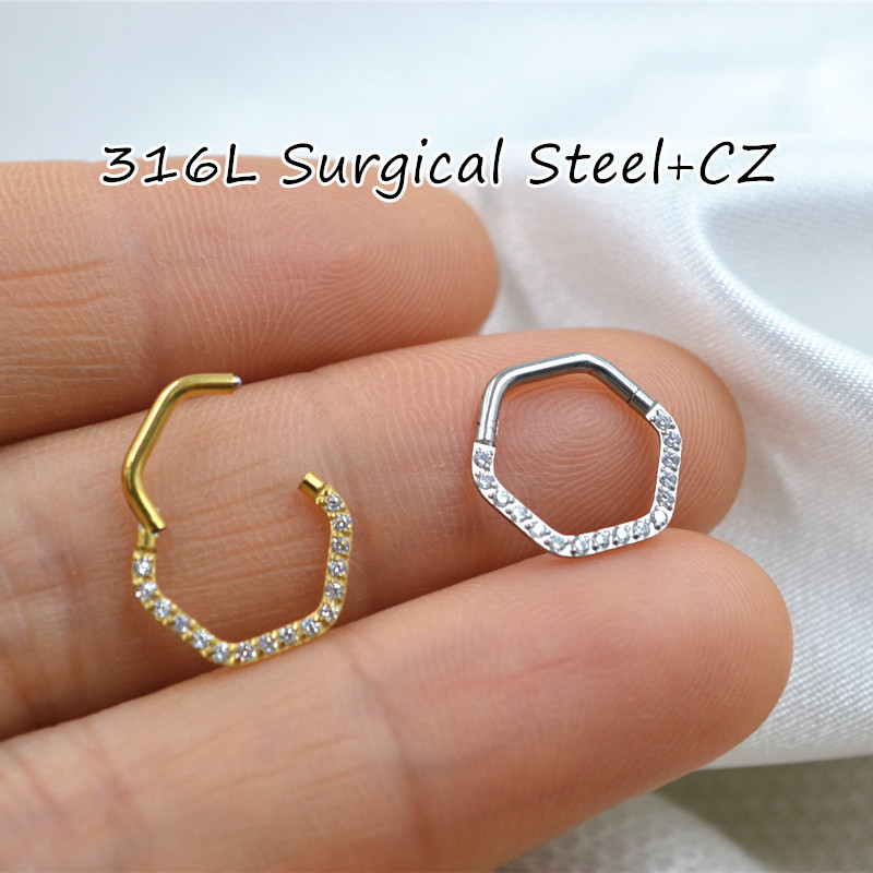 Clicker Ring Seamless - 10 قطعة/الوحدة 316L الجراحية الصلب سلس