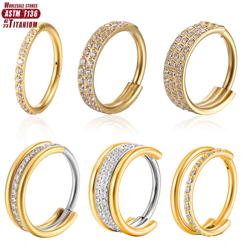 Clicker Ring Seamless - F136 التيتانيوم الأنف الدائري زرع الصف