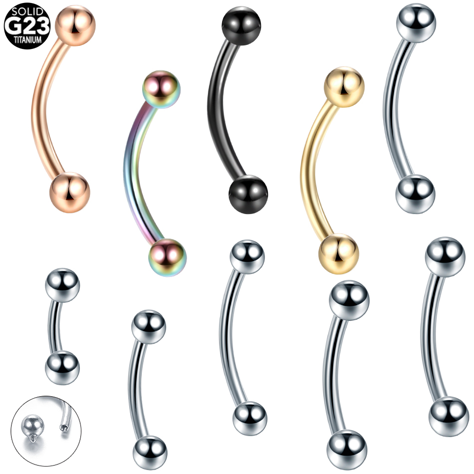 Zoor Body Jewelry - 10 قطعة/الوحدة G23 التيتانيوم الحاجب الموز