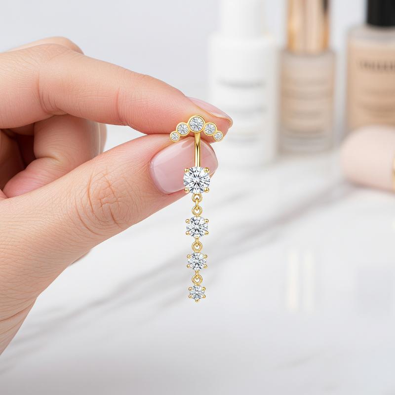 Body Jewelry For Sensitive Skin - 5 قطع من حلقات السرة المصنوعة