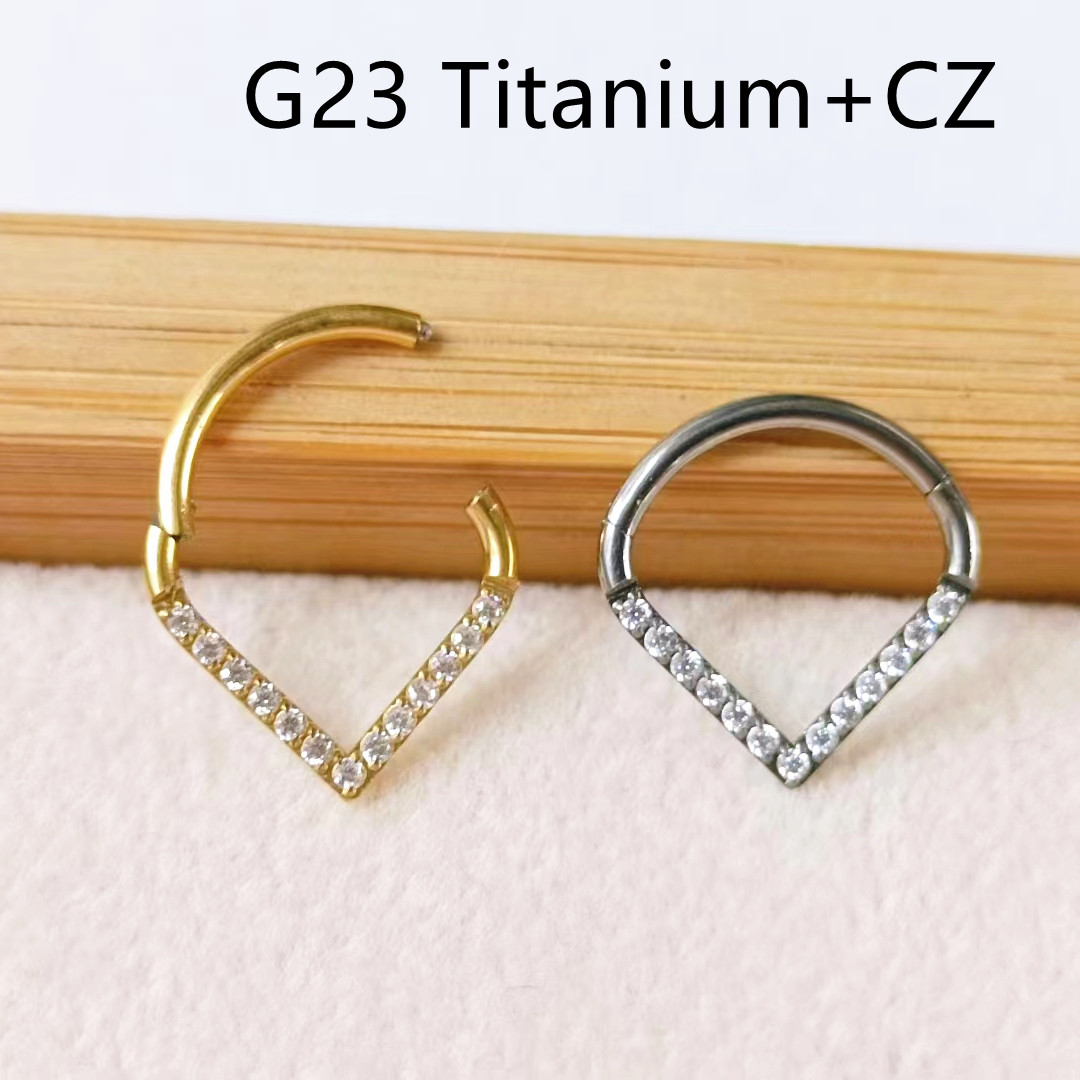 Clicker Ring Seamless - 10 قطعة G23 التيتانيوم F136 تشيكوسلوفاكيا