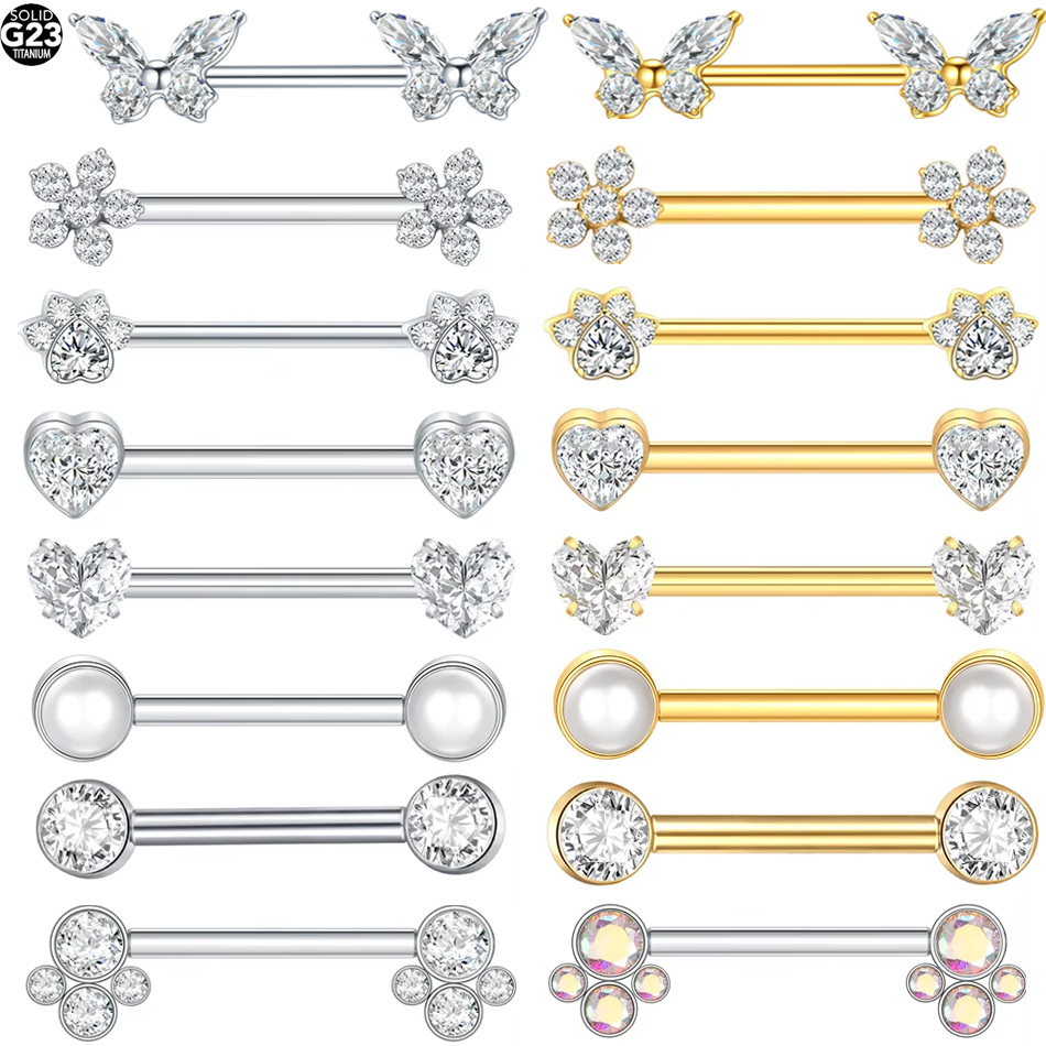 Zoor Body Jewelry - قطعة واحدة، حلقة حلمة من التيتانيوم