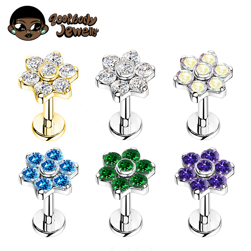 Zoor Body Jewelry - ASTM F136 ثقب زهرة التيتانيوم 16