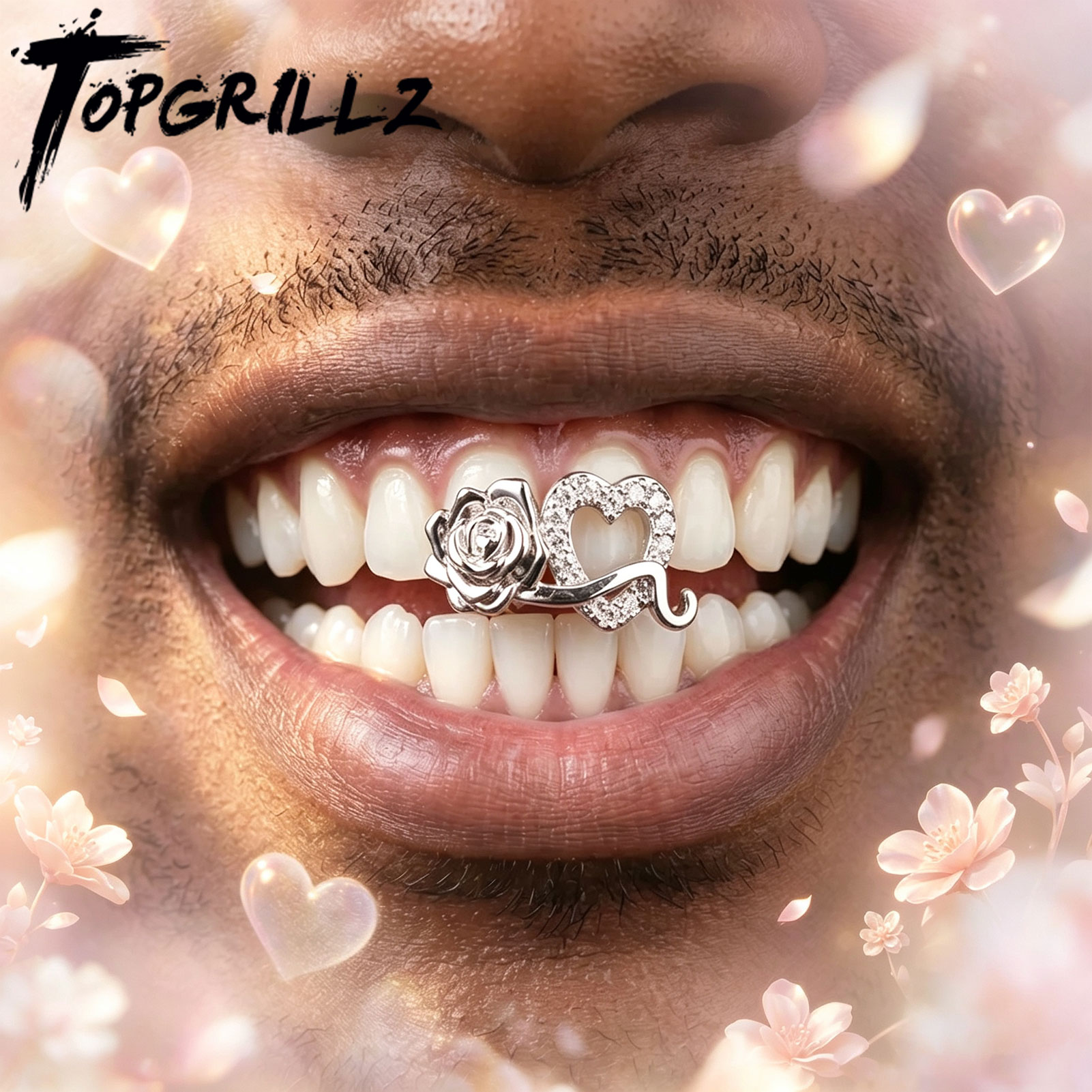 Body Jewelry For Men - توب جريلز غطاء أسنان رومانسي من