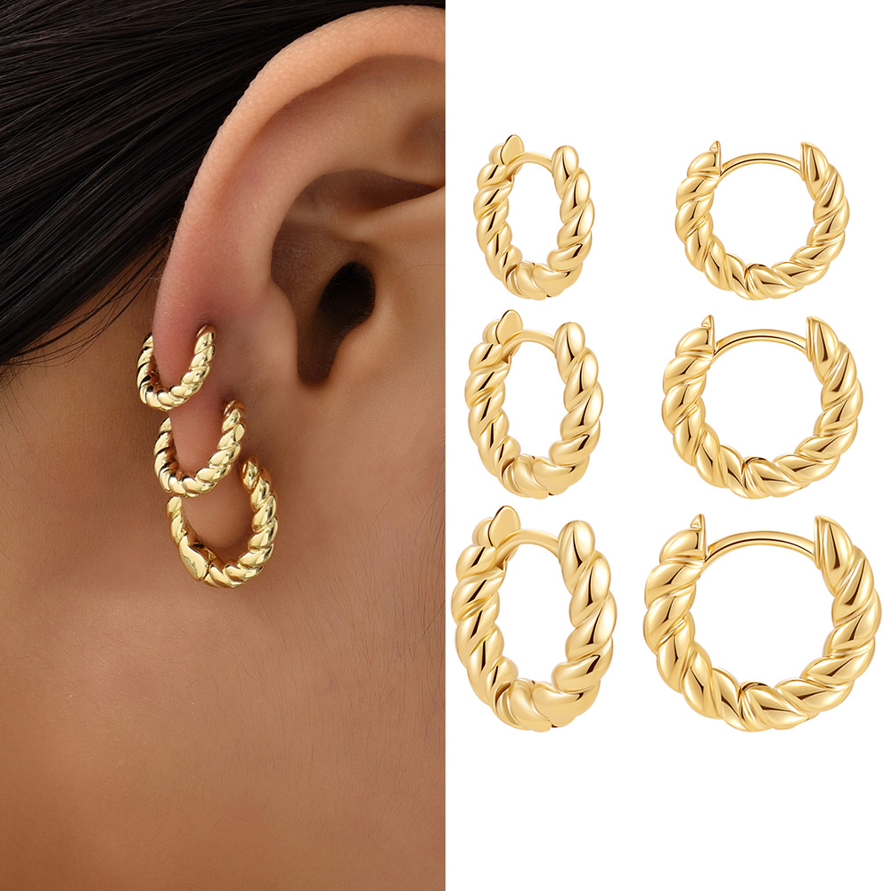 Conch Earring Hoop - 12/14/16 مللي متر العصرية الملتوية الصغيرة