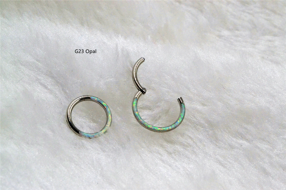 10 قطعة/الوحدة G23 التيتانيوم  - مراجعة Clicker Ring Seamless وسعره