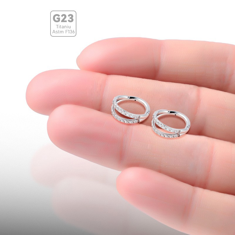 ASTM F136 التيتانيوم محارة هوب - مراجعة Conch Earring Hoop وسعره