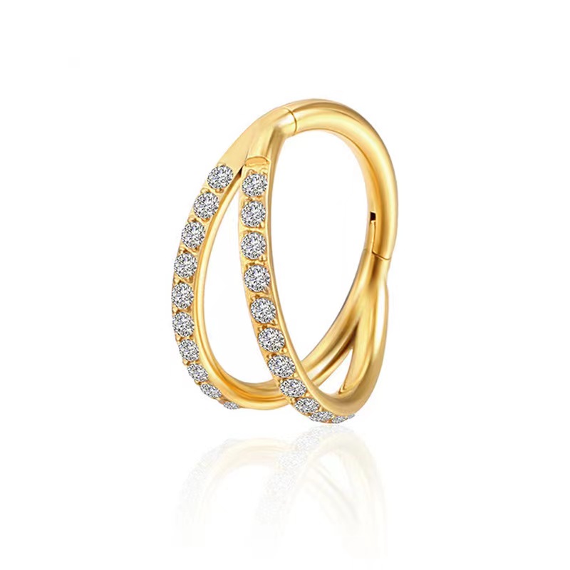 ASTM F136 التيتانيوم محارة هوب - مراجعة Conch Earring Hoop وسعره