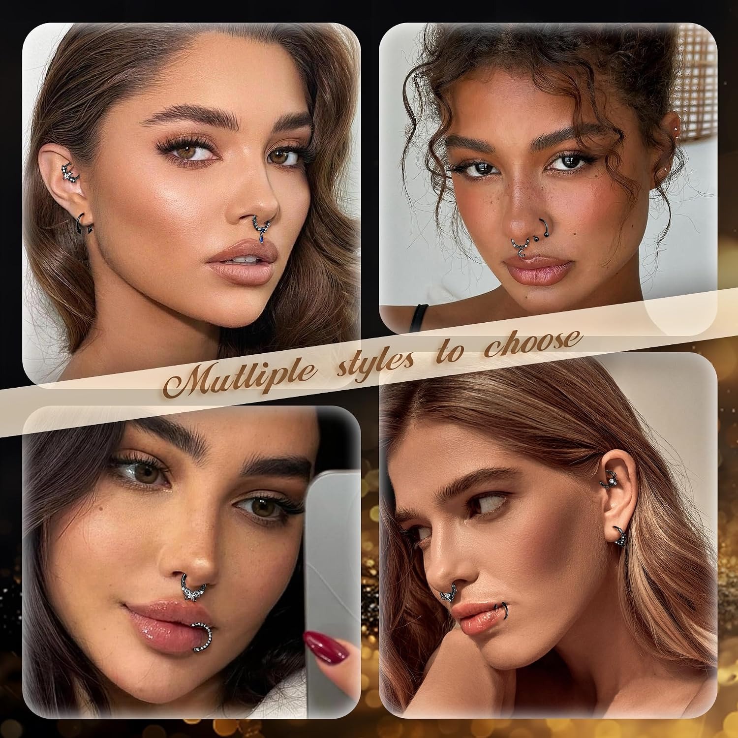 حلقات فاصل الأنف من فاساكو، مج - مراجعة Body Jewelry For Sensitive Skin وسعره