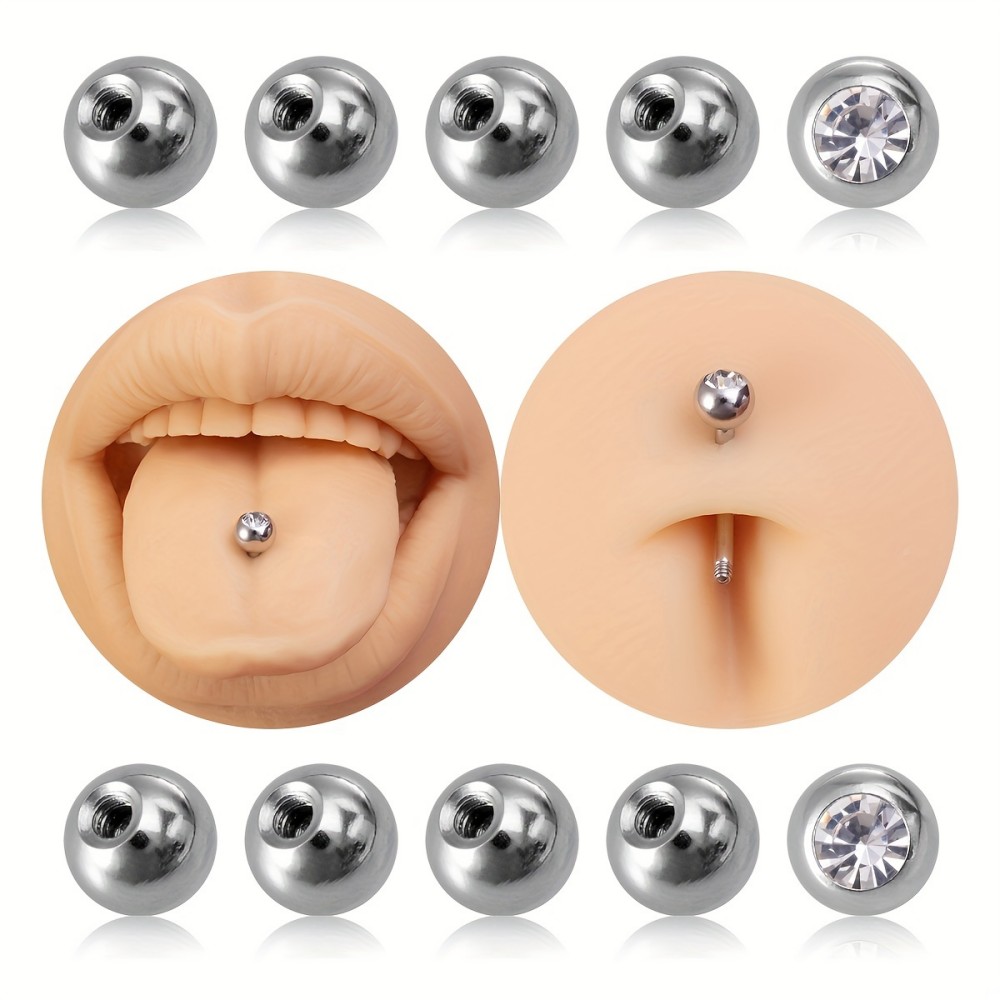 10 قطعة كرات ثقب 3 مللي متر 5  - مراجعة Body Jewelry In Store وسعره