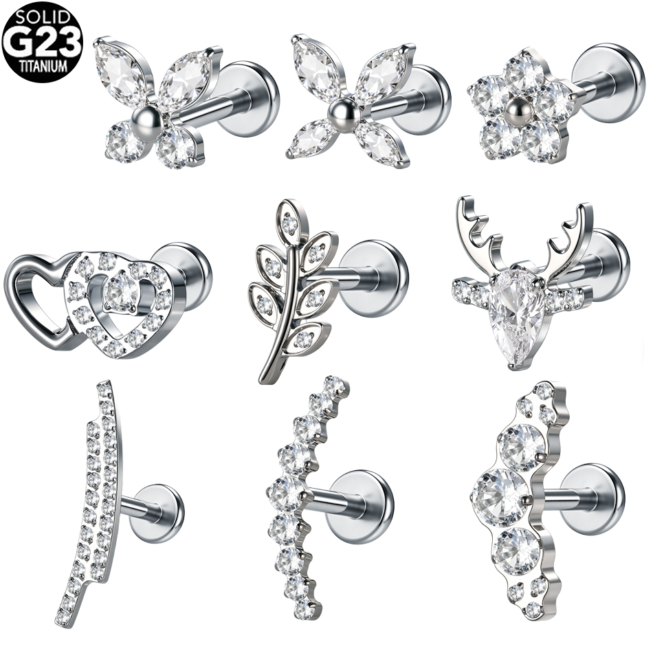 1/5 قطع أقراط تيتانيوم G23 بتص - مراجعة Zoor Body Jewelry وسعره
