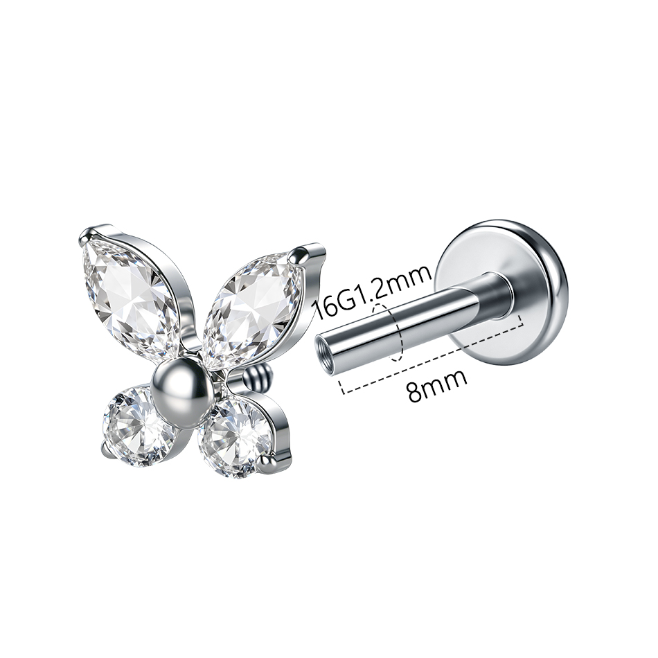 1/5 قطع أقراط تيتانيوم G23 بتص - مراجعة Zoor Body Jewelry وسعره