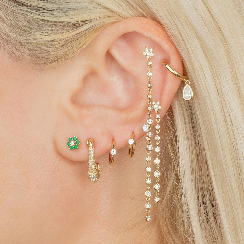 CRMYA الذهب والفضة اللون دائرة - مراجعة Conch Earring Hoop وسعره