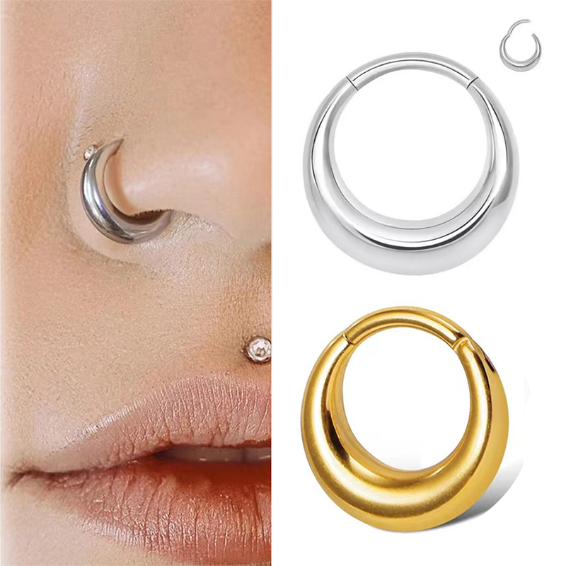 قطعة واحدة من مجوهرات ثقب الجس - مراجعة Conch Earring Hoop وسعره