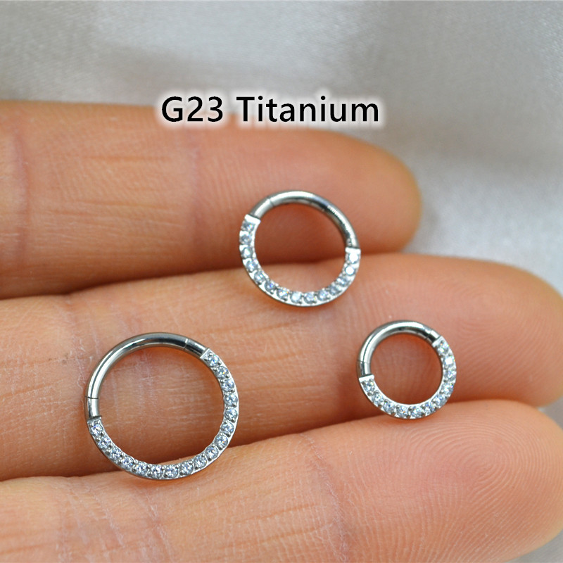 10 قطعة/الوحدة G23 التيتانيوم  - مراجعة Clicker Ring Seamless وسعره