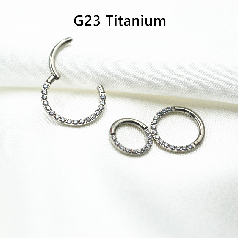 10 قطعة/الوحدة G23 التيتانيوم  - مراجعة Clicker Ring Seamless وسعره