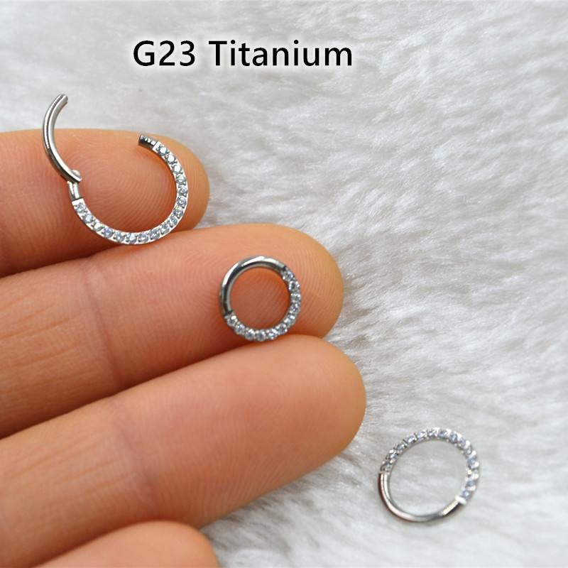 10 قطعة/الوحدة G23 التيتانيوم  - مراجعة Clicker Ring Seamless وسعره