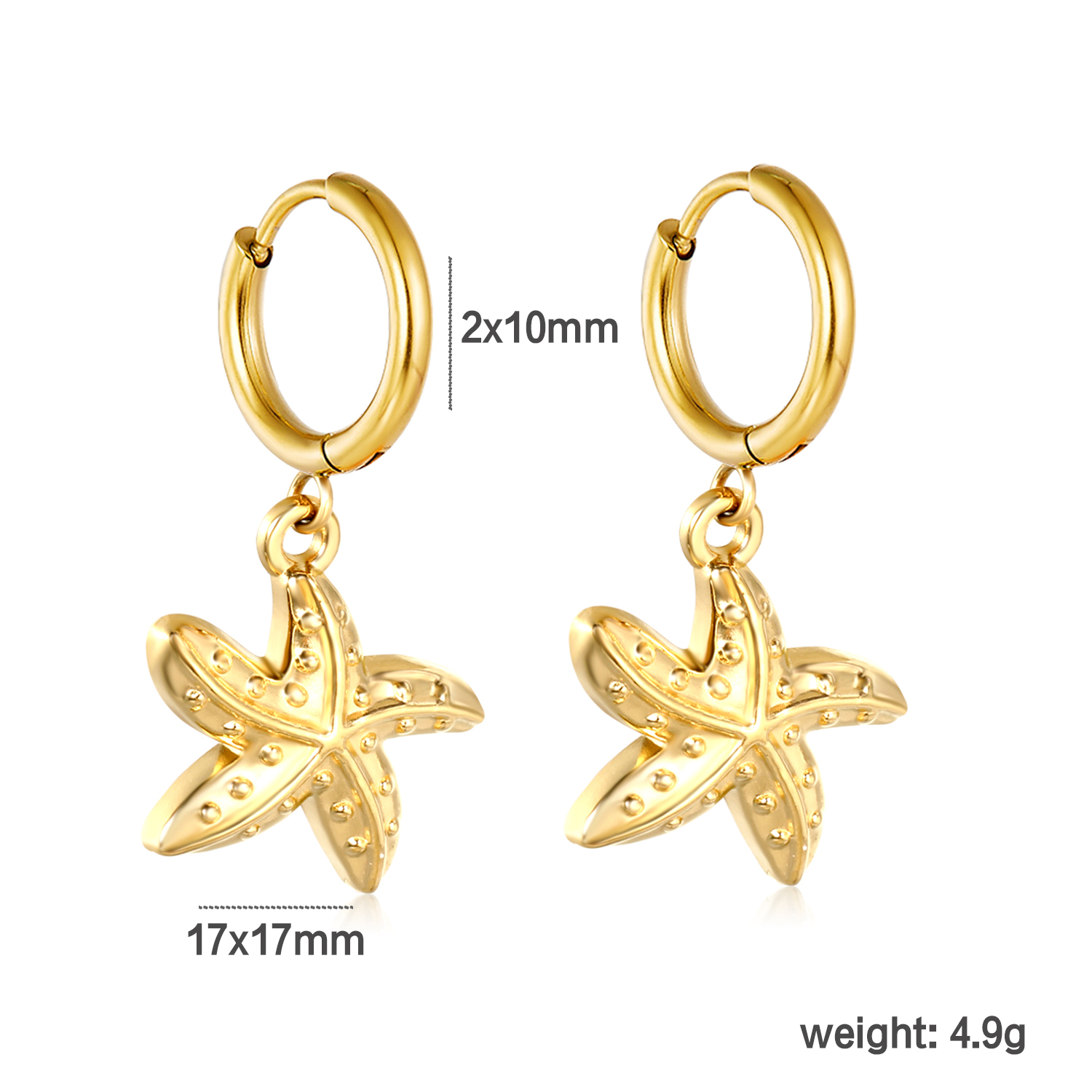 أقراط LUXUSTEEL على شكل نجم ال - مراجعة Conch Earring Hoop وسعره