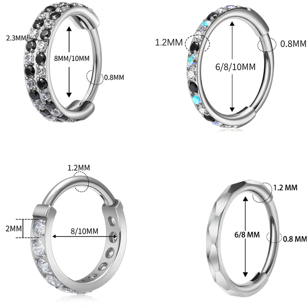حلقة مفصلية من التيتانيوم G23  - مراجعة Conch Earring Hoop وسعره