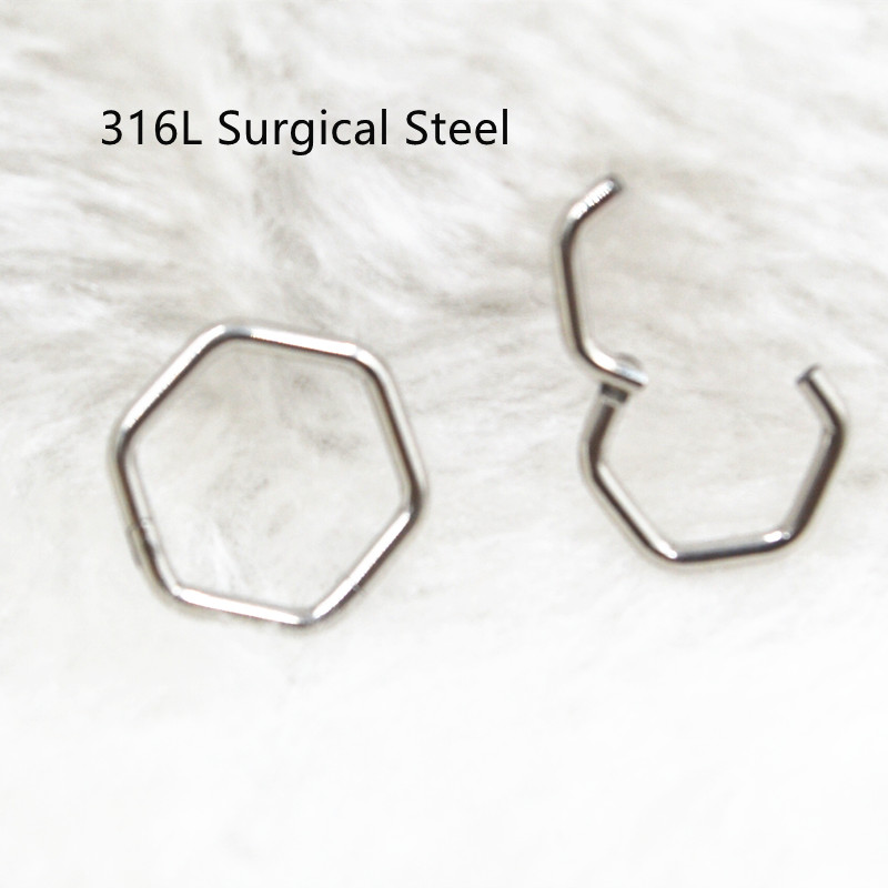 50 قطعة/الوحدة 316L الجراحية ا - مراجعة Clicker Ring Seamless وسعره