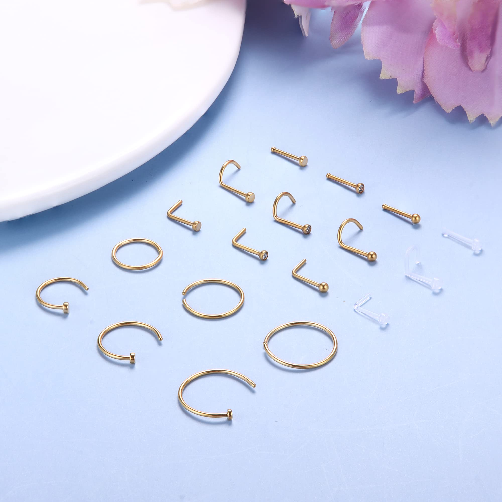 ترصيع حلقي للأنف لا يسبب الحسا - مراجعة Body Jewelry For Sensitive Skin وسعره