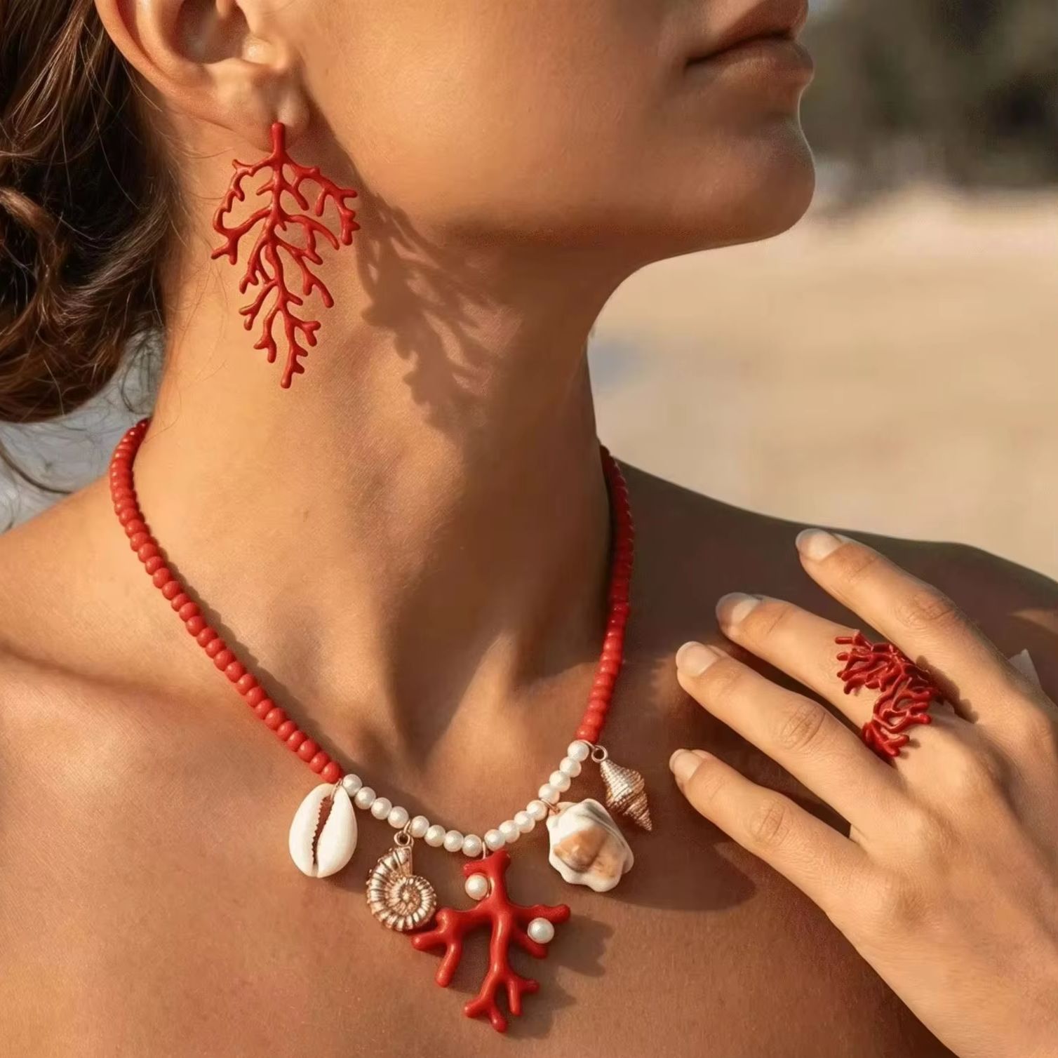 طقم مجوهرات بوهيمي للنساء يتضم - مراجعة Conch Earring Hoop وسعره