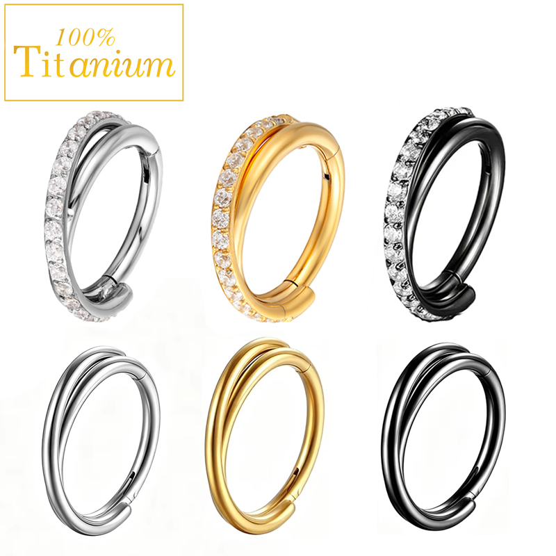 حلقة أذن مفصلية من التيتانيوم  - مراجعة Clicker Ring Seamless وسعره