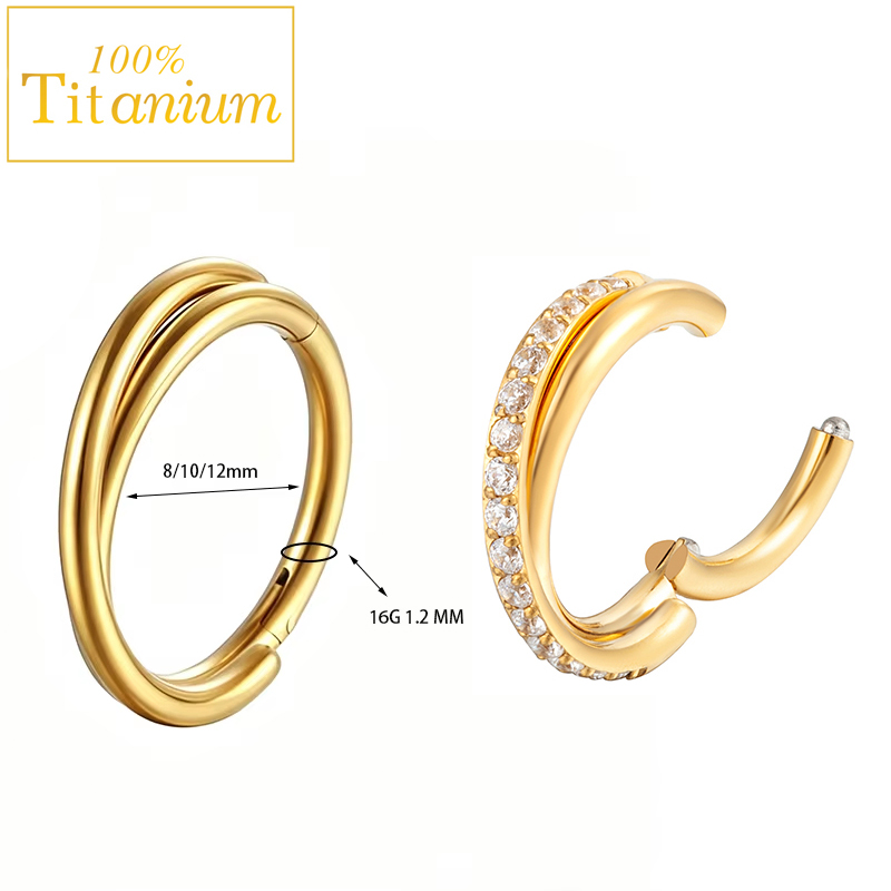 حلقة أذن مفصلية من التيتانيوم  - مراجعة Clicker Ring Seamless وسعره