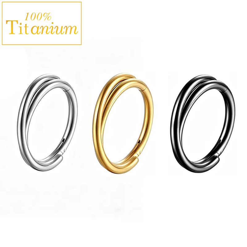 حلقة أذن مفصلية من التيتانيوم  - مراجعة Clicker Ring Seamless وسعره