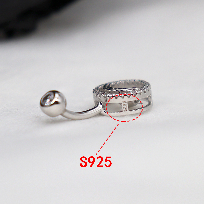 ثقب البطن زر الفضة 925 فضة الت - مراجعة Body Jewelry Good Quality وسعره