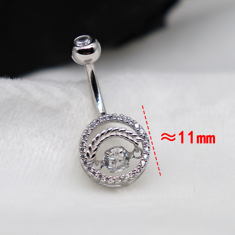 ثقب البطن زر الفضة 925 فضة الت - مراجعة Body Jewelry Good Quality وسعره