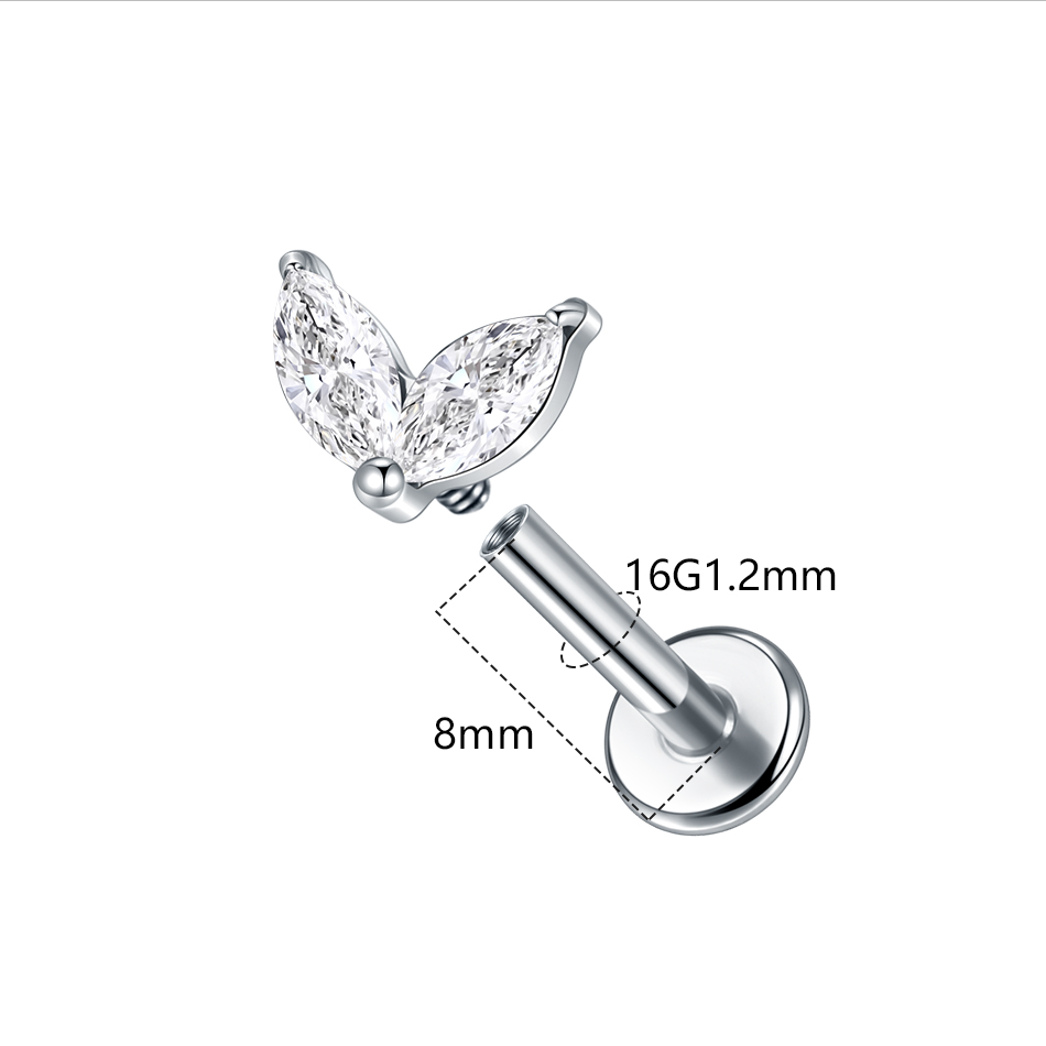 1 قطعة التيتانيوم الأبيض الأخض - مراجعة Zoor Body Jewelry وسعره