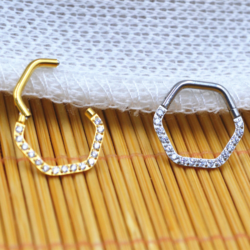 10 قطعة/الوحدة 316L الجراحية ا - مراجعة Clicker Ring Seamless وسعره
