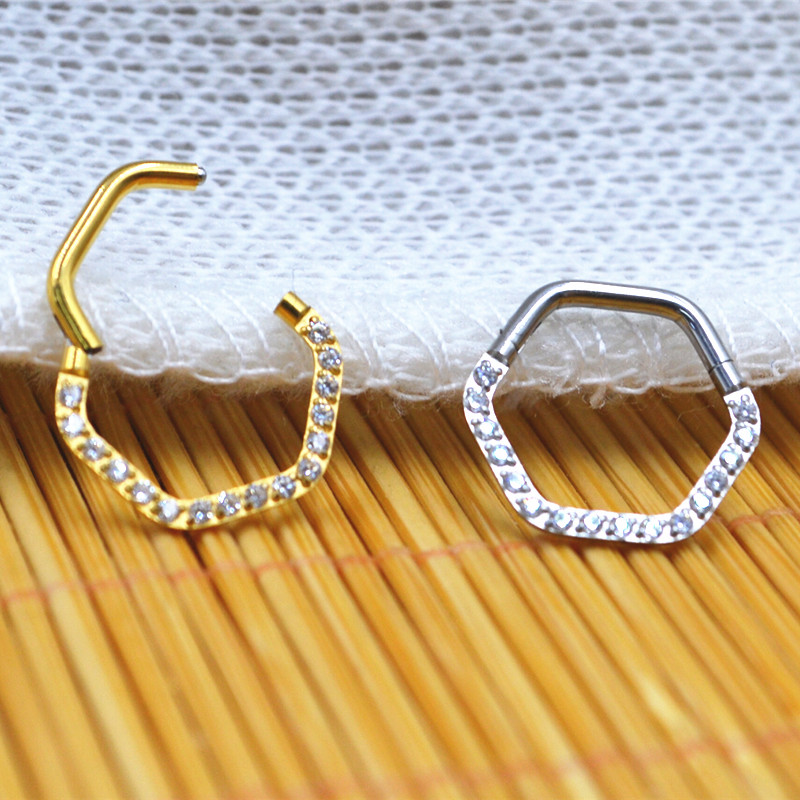 10 قطعة/الوحدة 316L الجراحية ا - مراجعة Clicker Ring Seamless وسعره