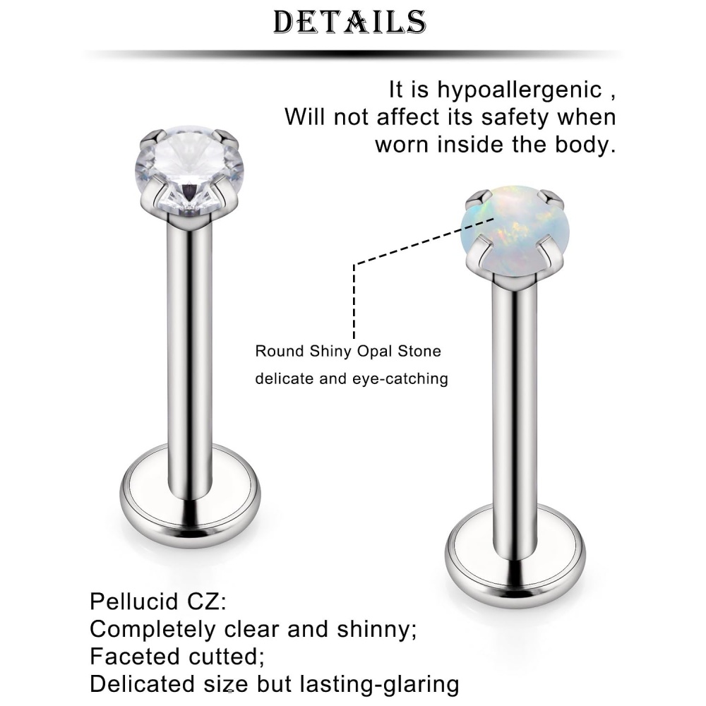 16G الفولاذ المقاوم للصدأ حلقا - مراجعة Body Jewelry For Sensitive Skin وسعره