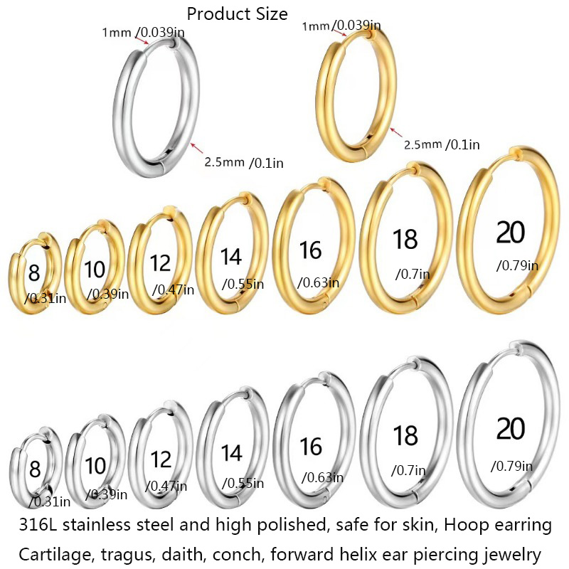 الفولاذ المقاوم للصدأ صغيرة هو - مراجعة Conch Earring Hoop وسعره