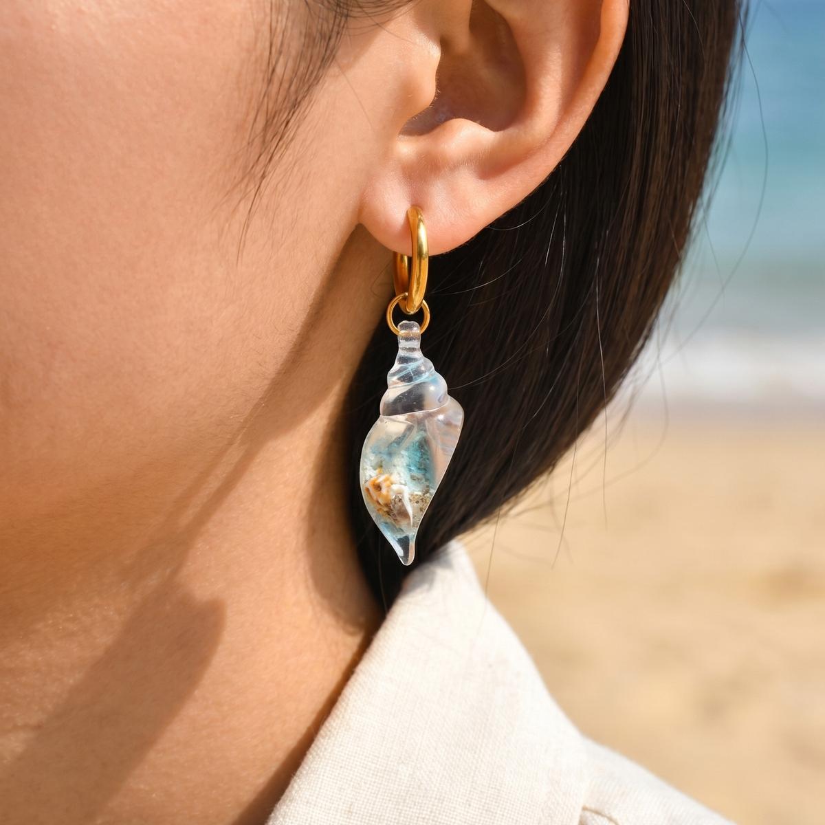 أقراط حلقيّة على شكل صدفة للنس - مراجعة Conch Earring Hoop وسعره