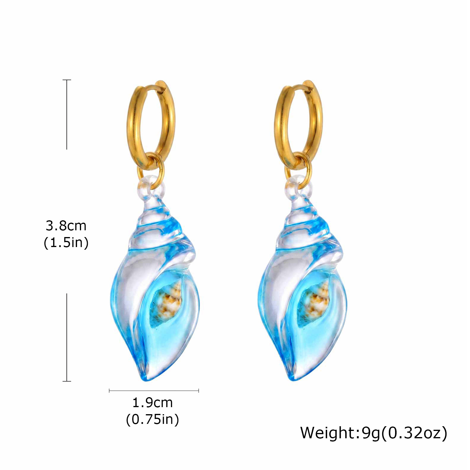 أقراط حلقيّة على شكل صدفة للنس - مراجعة Conch Earring Hoop وسعره