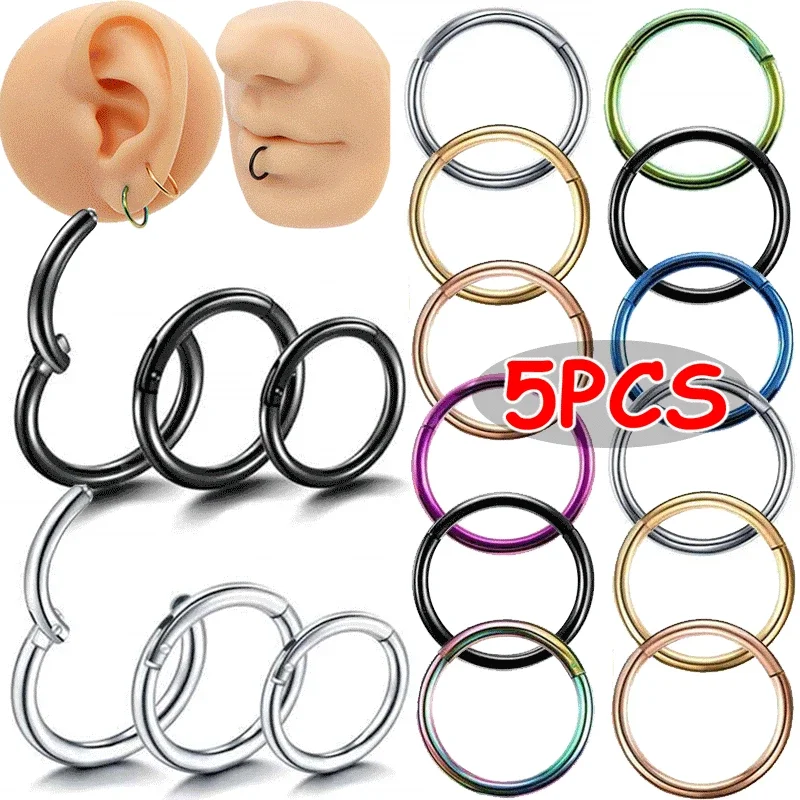 5 قطعة 6/8/10 مللي متر الأنف ا - مراجعة Clicker Ring Seamless وسعره