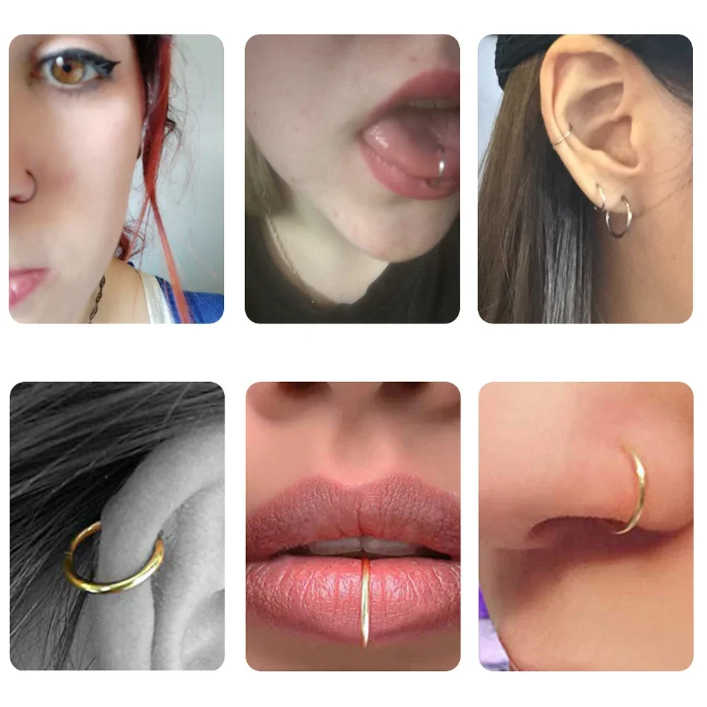 5 قطعة 6/8/10 مللي متر الأنف ا - مراجعة Clicker Ring Seamless وسعره