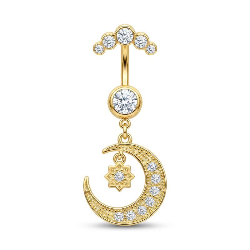 5 قطع من حلقات السرة المصنوعة  - مراجعة Body Jewelry For Sensitive Skin وسعره