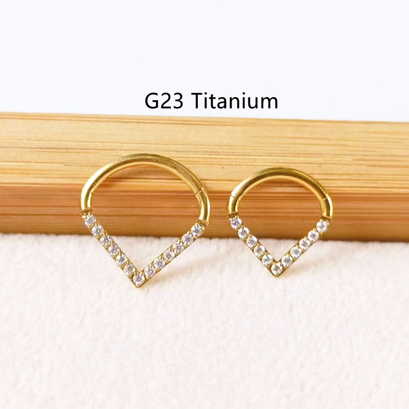 10 قطعة G23 التيتانيوم F136 تش - مراجعة Clicker Ring Seamless وسعره