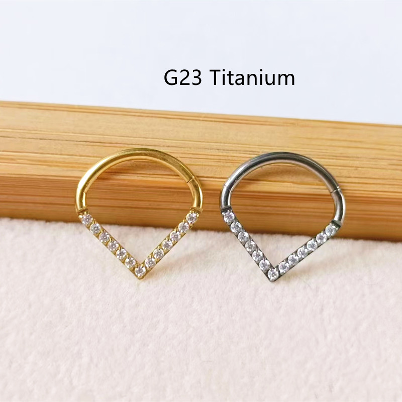 10 قطعة G23 التيتانيوم F136 تش - مراجعة Clicker Ring Seamless وسعره