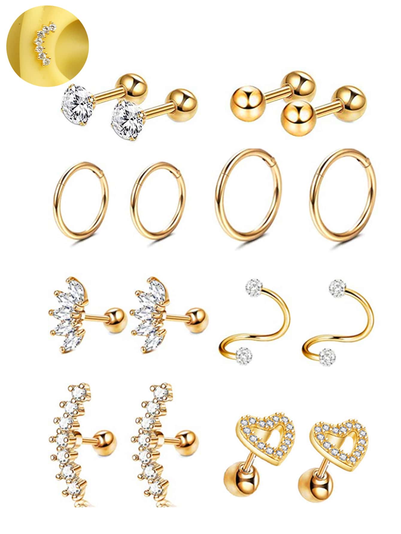 إس جي آي إيه دبليو إي تي إيه - - مراجعة Conch Earring Hoop وسعره