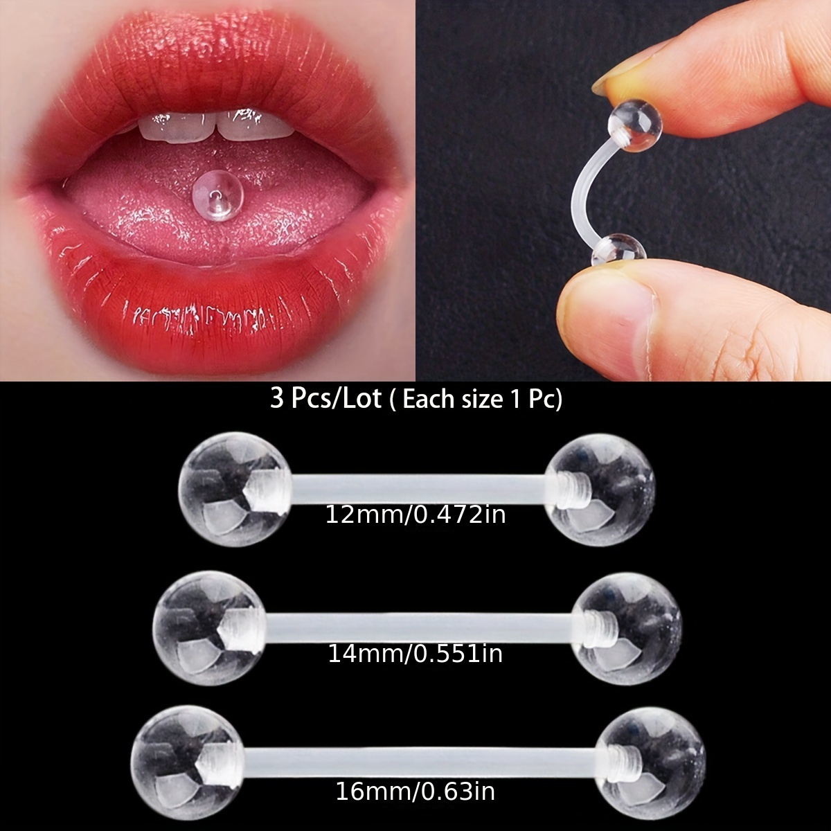 3 قطعة/المجموعة (كل حجم 1 قطعة - مراجعة Body Jewelry In Store وسعره